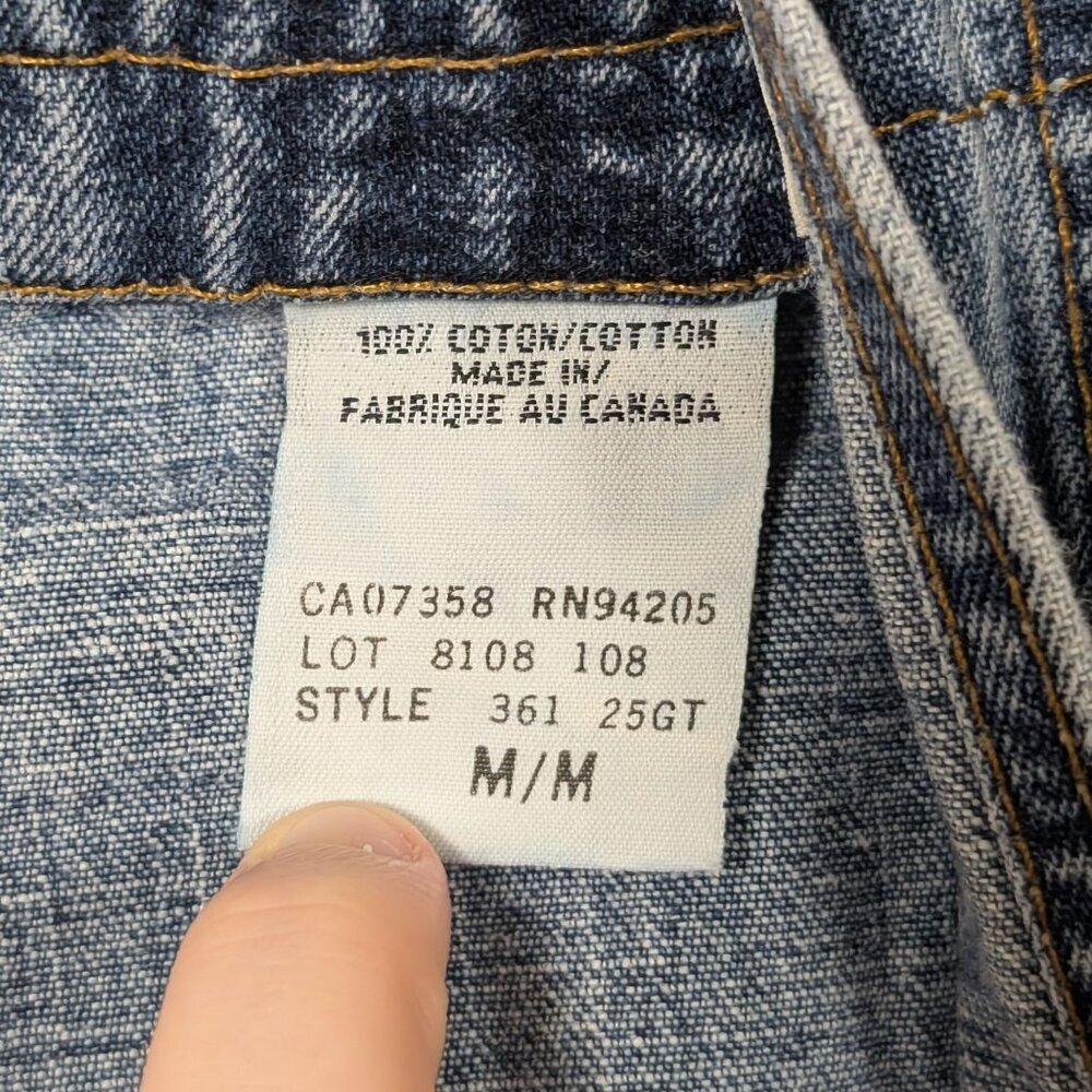 Vintage 90s Overalls Hollywood Jeans M Farm Boho Casual Concepts Tall Girl - Picture 10 of 11